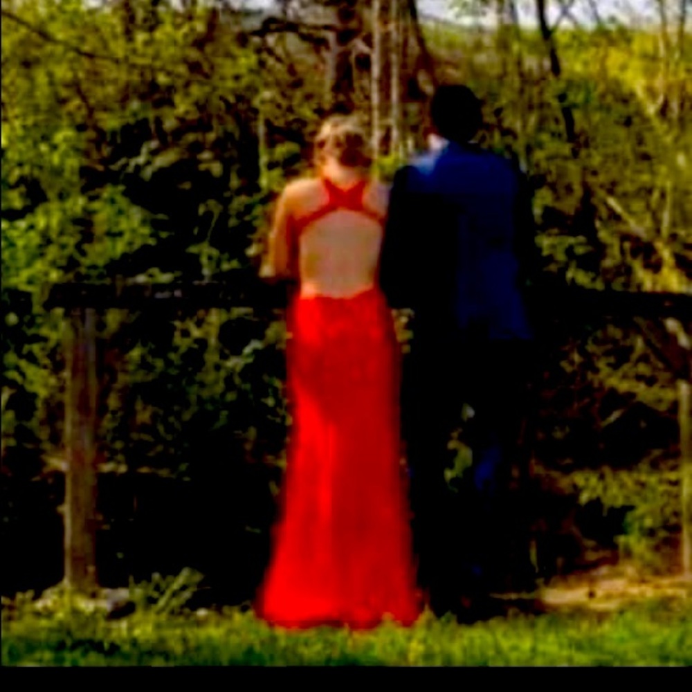 Red prom dress. Absolutely beautiful.
